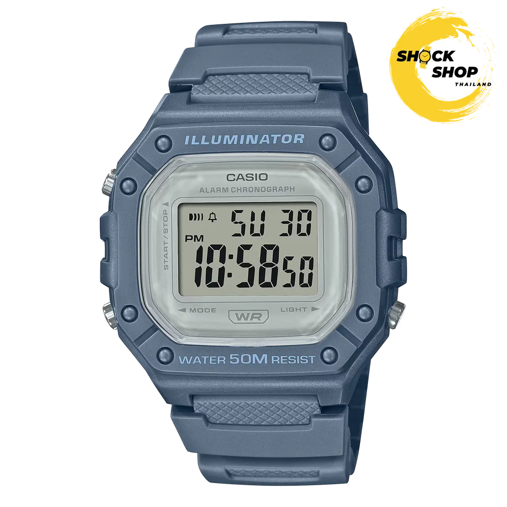 CASIO W-218HC-2AVDF นาฬิกาผู้หญิง ของแท้