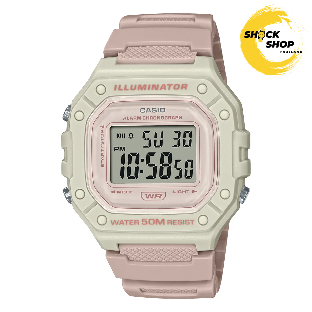 CASIO W-218HC-4A2VDF นาฬิกาผู้หญิง ของแท้