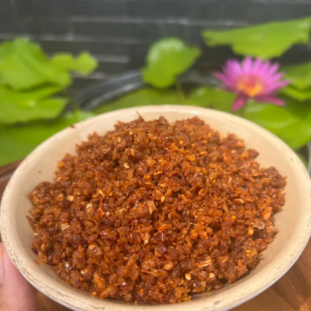 น้ำพริกปลาอินทรีย์ แซ่บนัว เนื้อเยอะ ปลอดสาร ออแกนิค ทานได้นาน