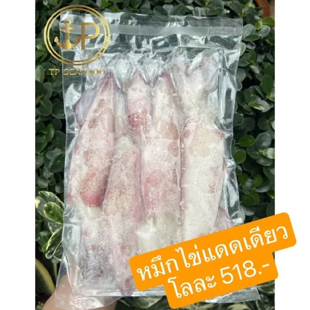 หมึกไข่แดดเดียว(สด) 1Kg. เนื้อหวาน ไข่แน่น สดใหม่ ส่งตรงจากทะเลราคาส่ง