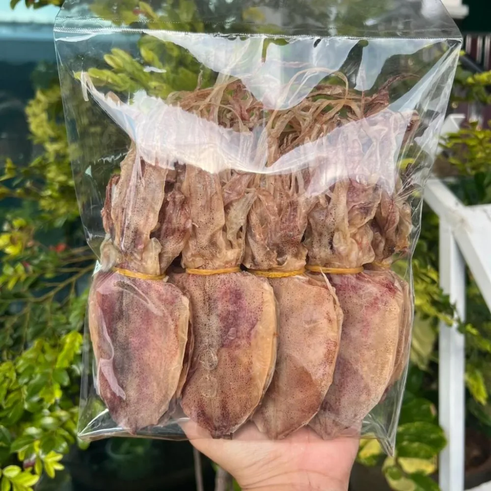 หมึกผ่าหนัง 3 นิ้ว เนื้อหนาเนื้อหวาน สดใหม่ ไม่เค็ม 100, 200, 250g.