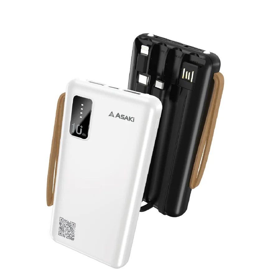 Power Bank 10,000 mAh with Built-in 4-in-1 Cables – A-B3562